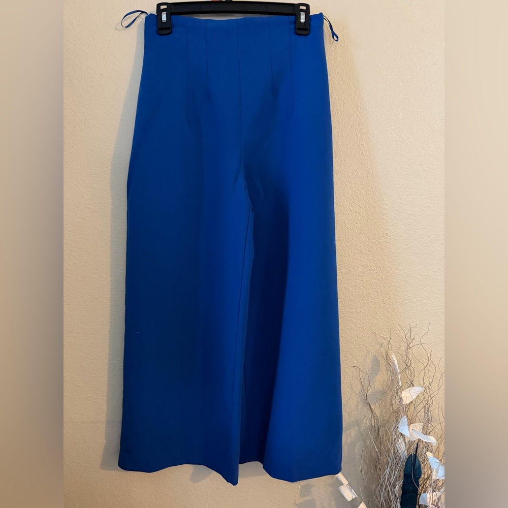 Zara Vibrant Cobalt Wide-Leg Pants
